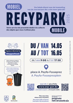 Mobiel Recypark - woensdag 14 > vrijdag 16 mei